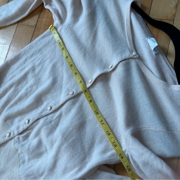 Club Monaco Sz S Italian Cashmere Blush Pink Feminine Coquette Cardigan Sweater - Picture 8 of 11